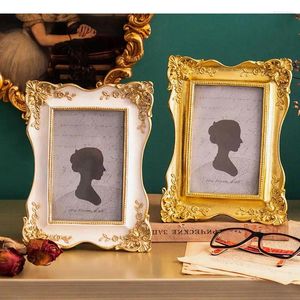 Frames Flowers Relief Pictures Frame Room Aesthésie Table de chevet Famille Portrait Golden Po Nordic Modern Decor Faronings