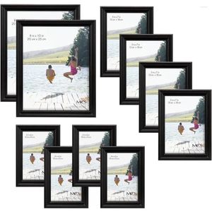 Frames quatre 4x6 dans POS 10pc Multi Pack Picture Frame Value Set - Deux 8x10 décoration murale Black Po Home