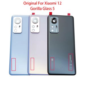 Frames MI12 Verre d'origine pour Xiaomi 12 5G COUVERTURE DE BATTERIE PORTE DU LOYAGE ARRIÈRE AVEC ADHESIVE + LEC