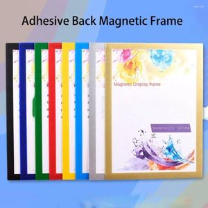 Frames PVC Frame magnétique Adhésif Adhésif A4 A3 Mur Sticker Paper Habinet Bureau