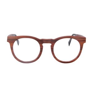 Venta al por mayor SHINU, montura de gafas redondas de madera Vintage de alta calidad, gafas para miopía, montura de gafas de madera, montura de gafas graduadas