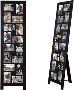 Frames Wood Screen Style Collage Picture PO Frame 16 Apertura de piso decorativo Piso de pie 4 x 6 pulgadas 1 PC