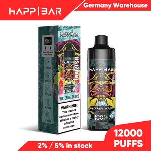 Francia Italia España Hungría Vapor Vororista Happ 12000 bocanadas Kit de vapor de 10k 12k Función de flujo de aire personalizado ECIG POD PEN Vapor desechable Vapor