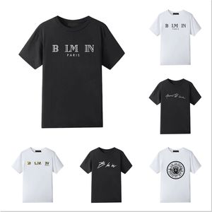 Francia Camisetas de diseño para hombre Moda Negro Blanco Manga corta Patrón de letra de lujo Camiseta París Hombre Camiseta Ropa de algodón MÁS Tamaño 2XL 3XL 4XL 5XL