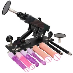 FREDORCH Máquina sexy automática con consolador negro grande para mujeres amor masturbación pistola de bombeo pareja hombres juguetes