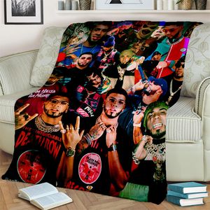 Couverture chanteuse hip hop gratuite AA Rappeur Hip Hop, couverture à jets doux pour la maison de lit Sofa Picnic Travel Office Cover Couverture Kids