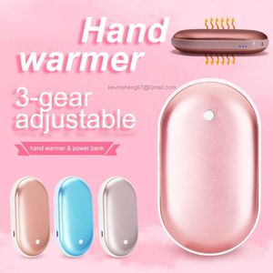 Banques d'alimentation chauffe-mains LOGO personnalisées gratuites 5200mAh Mini packs de chaleur rechargeables Chargeur de téléphone USB