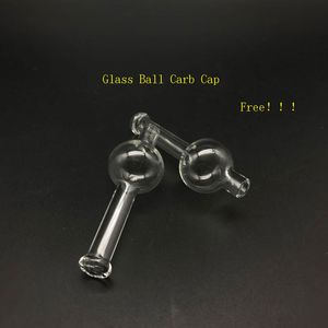 DHL gratuit !!! Banger à quartz à fond épais de 4 mm avec capuchon en verre à bulles 10 mm 14 mm 18,8 mm clou à quartz à rabat pour bong