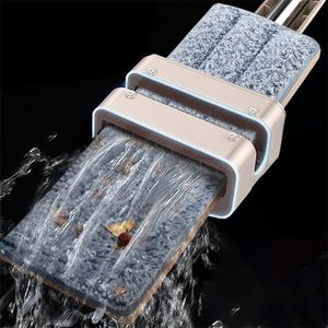 Free Hand Washing Magic Mop Self-Wringing Flat Mop Lazy Home Cleaner Automático Spin 360 Rotating Wooden Floor Limpieza del hogar T200703