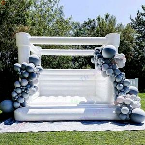 Envío gratis 3x3m actividades al aire libre Castillo inflable blanco para bodas Saltador de rebote aéreo Castillo inflable para fiesta de carnaval Listo en EE. UU.