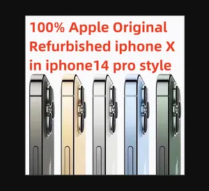 Navire gratuit authentique Apple iPhone X dans iPhone 14 Pro Style Phone 4G LTE LETLOCKED VENIR avec 14pro Box scellé 3G Ram 256 Go Rom Oled Smartphone cadeau iPhone Nouveaux accessoires