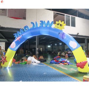 Envío gratis actividades al aire libre 6x4m 19.7x13.2ft Arco de bienvenida inflable moderno y hermoso puerta de entrada arco promocional con letras