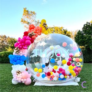 Livraison gratuite à porte activités de plein air 4 diamètre + 1.2 m tunnel clair bulle maison fête de mariage gonflable globe tente de camping