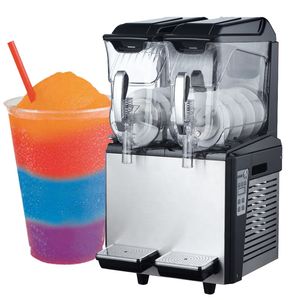 Expédition gratuite Cuisine commerciale 2 * 10L Frozen Drink Making Machine Margarita Ice Slushie Maker