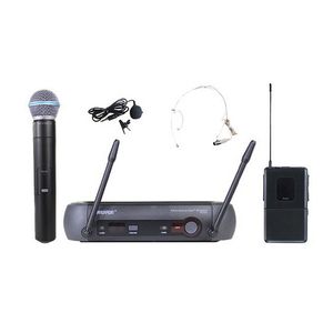 Système de microphone double sans fil UHF PRO gratuit PGX24/BETA58 58A + cravate + micro casque + étui pour scène