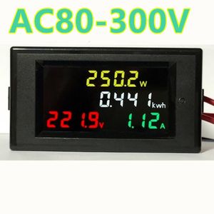 Freeshiping 5pcs 4 in 1 Voltmeter Ammeter Power Energy Meter HD Color Screen 180 Degrees Flawless LED display AC80.0-300.0V 0.01-100A 40%OFF