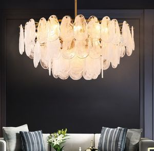 Candelabros de cristal francés, lámparas de iluminación, sala de estar, textura blanca, villa, luz moderna, luces decorativas de comedor de lujo