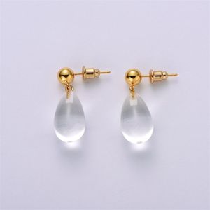 Boucles d'oreilles goutte d'eau transparentes françaises Ins pour les bijoux de charme de mode d'été en acrylique haut de gamme pour femmes