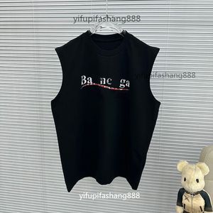 Diseñador de la marca francesa Paris camiseta sin mangas chaleco hombres camiseta camisa para mujer Mayorista de ropa verano transpirable lujo Cuello redondo hombres tops sueltos camisetas Tamaño asiático