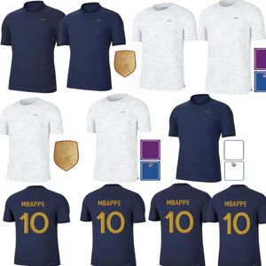 Camisetas de fútbol francesas MBAPPE BENZEMA camisetas de fútbol francesas kit de hombre GIROUD GRIEZMANN TCHOUAMENI VARANE CAMAVINGA DEMBELE camiseta dos estrellas