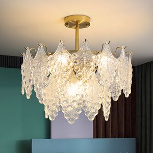 Candelabros Led de estilo francés, lámpara de cristal Retro posmoderna, luces creativas redondas para sala de estar, comedor, dormitorio, lámparas de interior para el hogar