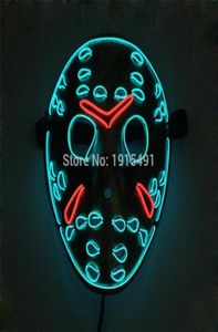 Vendredi 13 Le dernier chapitre a conduit Light Up Figure Mask Mask Music Active El Fluorescent Horror Mask Hockey Party Lights T2009073579682