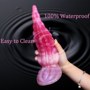 Frko silicona blando tentáculo de pulpo artificial s forma ship spout g-spot estimulan juguetes sexuales de enchufe anal para mujeres 18+