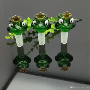 Cabeza de burbuja de vidrio de dibujos animados de ranas Venta al por mayor Bongs de vidrio Quemador de aceite Tuberías de agua Plataformas sin fumar