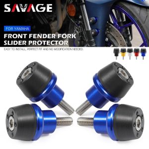 Fender Fender Fork Slider Protecteur pour Yamaha MT09 MT07 MT03 MT01 YZF R7 R6 R1 FZ8 FZ1 FJR1300 Cadre de moto Vis de curseur 6 mm