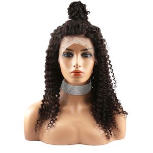 Vente Curly Wave Lace Front Wig Prépaxe Brésilien Brésilien Deep Curly Wavy Remy Virgin Human Hair Wigs for Black Women Julienchina