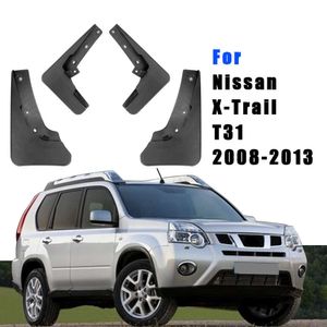 Front Rear Mud Flaps Splash Guards 4pcs/set For Nissan X-Trail T31 2008 2009 2010 2011 2012 2013 Car-styling Mud Flaps