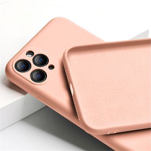 Cajas suaves de silicona líquida de alta calidad que revuelve la funda de choque completa resistente a los rasguños con caja minorista para el iPhone 13 12 mini 11 x xs xr pro max 8 7 plus