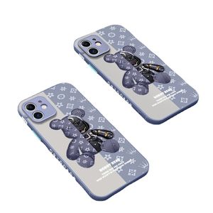 Cas de choc de la peau grosée ours pour les chocs pour l'iPhone 14 13 12 Mini 11 Pro Max xs Max xr x 7 8 14 Plus Fundas de protection des lentilles