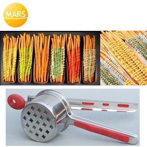 Fruits Légumes Outils 20cm 30cm Long Français Frites Maker Machine Main Presse Footlong Fries Cutter Manuel Pommes Chips Squeezer 230419