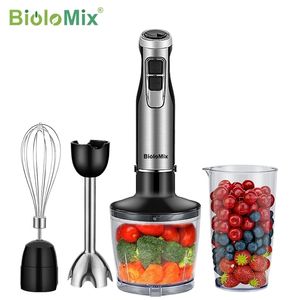Fruit Vegetable Tools BioloMix 4 en 1 High Power 1200W Inmersión Hand Stick Blender Mixer Incluye Chopper y Smoothie Cup Cuchillas de hielo de acero inoxidable 221010