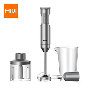 Herramientas de frutas y verduras MIUI Batidora de inmersión manual 1000W Potente 4 en 1 Mezclador de alimentos con barra de acero inoxidable 700ml Vaso de mezcla 500ml Batidor de procesador 230605