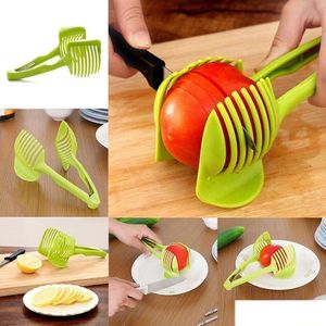 Herramientas de frutas y verduras Patata Alimentos Tomate Cebolla Limón Slicer Huevo Peel Cutter Holder R59 Drop Delivery Home Garden Cocina Comedor Bar DHQRE