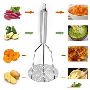 Herramientas de frutas y verduras Prensa Patata Masher Arroz Puré Exprimidor Empujador Patatas suaves Herramienta Inventario Venta al por mayor Entrega de gotas Inicio Gard Dhnnk