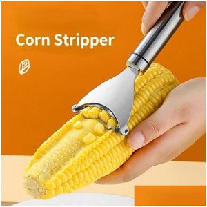 Outils de légumes de fruits Ups en acier inoxydable Stripper Corns Battage Batteuse Peeler Kerneler Gadgets de cuisine Drop Delivery Hom Dhwpq