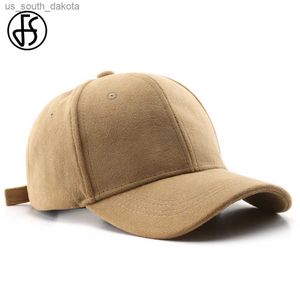 FS 2023 gorra de béisbol de Cachemira Beige caqui para hombres con estilo japonés coreano mujeres sombrero de alta calidad cara de fieltro gorras Casquette Homme L230523