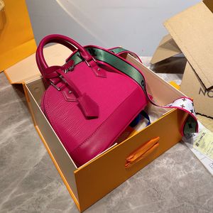 bolso de lujo fucsia bolso de diseñador clásico bolsos de concha de onda con candado bolsos de mano de cuero real para la noche bolsos de compras billetera bolsos de hombro de gran capacidad