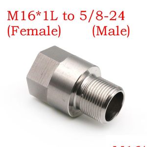 Filtre à carburant M16X1L femelle à 5/8-24 mâle, adaptateur de filtre à carburant, filetage en acier inoxydable, piège à Soent, changeur de fils, convertisseur de vis SS Drop Dhpte