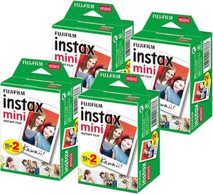 Fujifilm Instax Mini Instant Camera Film 20 40 80 Sheets Capture Memories White Edge Paper for Fuji Mini 7+ 7c 7s 8 9 11 25 50s 70 90 40 Mini HK Evo LiPlay KT SP-1 Sp-2 Camera