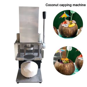 Abridor de cáscara de coco completamente automático, equipo de corte, máquina de apertura de tapa de coco vieja y joven eléctrica, punzonadora