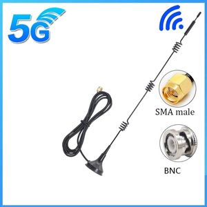 Bandas completas 2,4G 5G 5,8G antena wifi banda Dual 600-6000mhz 15dBi antenas de enrutador de antena SMA macho BNC con cable de 3m