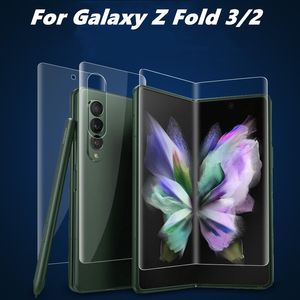 Cobertura de cuerpo completo para Samsung Galaxy Z Fold 2 Fold 3 Fold 4 5G Protector de pantalla Hidrogel Película suave Frente Atrás Exterior Interior Protector