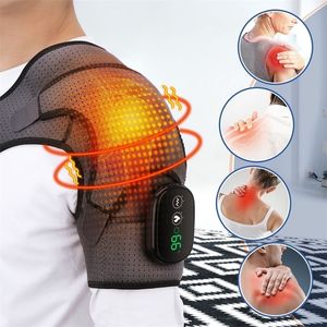 Full Body Massager Heating Shoulder Massage Wrap Belt Arthritis Relief Pain Infrared Therapy Elbow Neck And Back Vibration Electric 221027