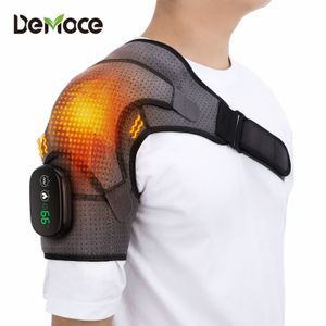 Full Body Massager Heating Vabration Shoulder Massage Brace 3 Levels Physiotherapy Therapy Pain Relief Left Right Electric Battery Heated Massage 230203