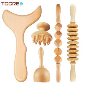 Masseur complet du corps Thérapie par le bois Outils de massage Masseur de drainage lymphatique Kit Maderoterapia pour la mise en forme du corps Massage musculaire anti-cellulite Relax 230614