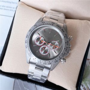 Pleine marque montres-bracelets hommes mâle multifonction Style luxe avec Logo acier métal bande Quartz horloge Ro 234